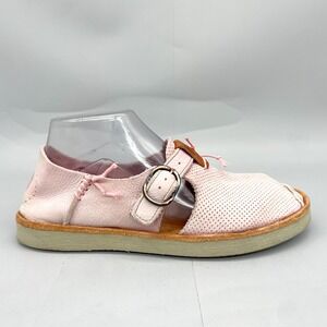 Satorisan Pink Perforated Leather Buckle Sandals Womens 39 Boho Lagenlook Shoes